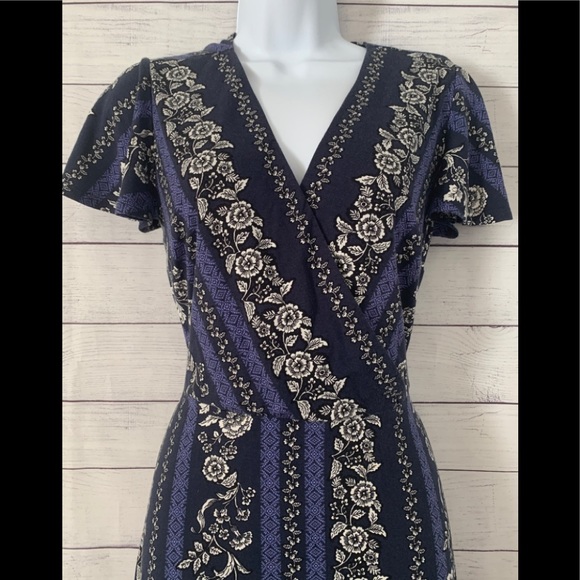 NWT Loft Floral Faux Wrap Dress - Picture 2 of 8